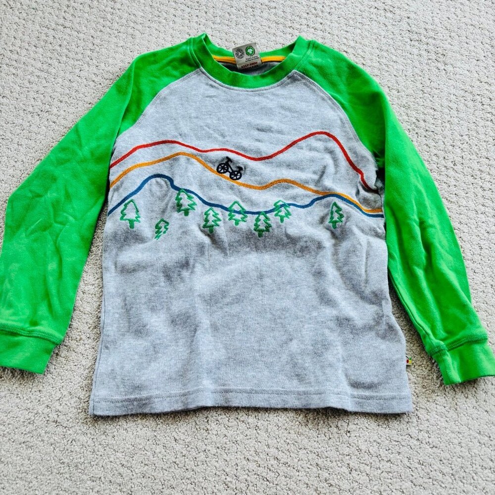 Frugi rainbow mountain tee shirt